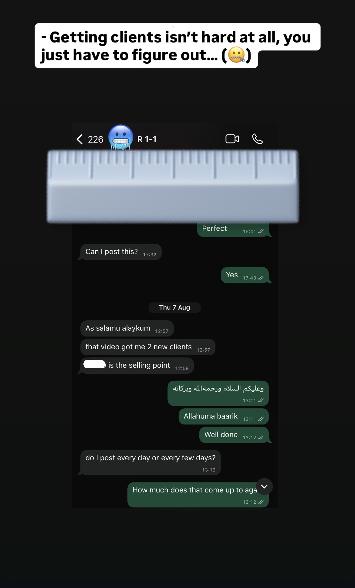 R — 2 new clients from one video