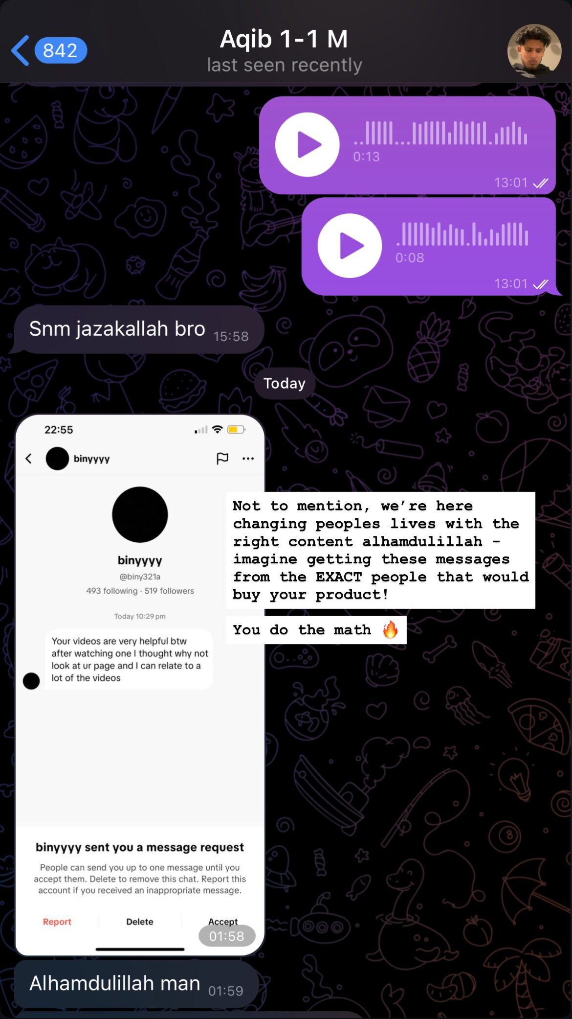 Aqib — DM from exact ideal customer